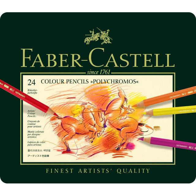 Faber-Castell Polychromos Colour Pencils - Tin of 24