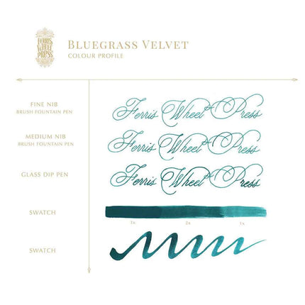 Ferris Wheel Press Fountain Pen Ink - Bluegrass Velvet