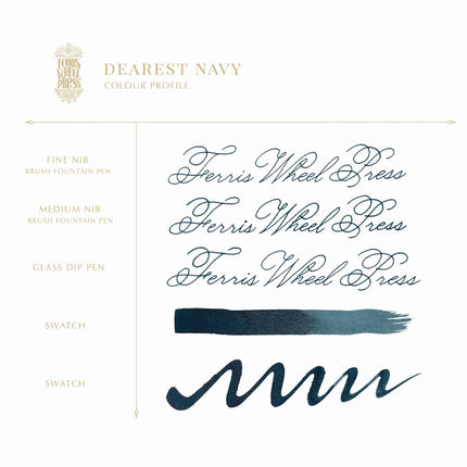 Ferris Wheel Press Fountain Pen Ink - Dearest Navy