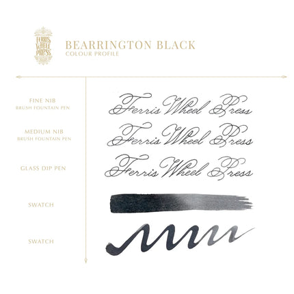Ferris Wheel Press Fountain Pen Ink - Bearrington Black