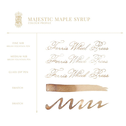 Ferris Wheel Press Fountain Pen Ink - Majestic Maple Syrup