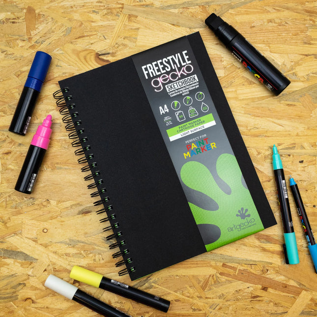 Artgecko Freestyle Sketchbook 250gsm White Hybrid Paper - A4