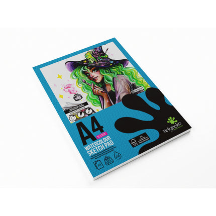 Artgecko Pro Watercolour Sketchpad 300gsm White Paper - A4
