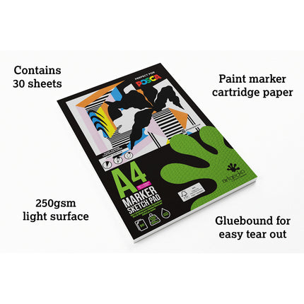 Artgecko Pro Marker Sketchpad 250gsm White Paper - A4