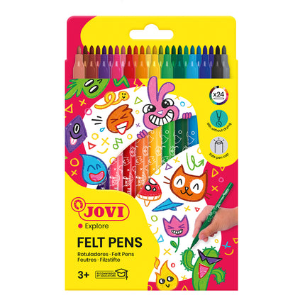 Jovi Washable Felt-Tip Pen Pack of 24