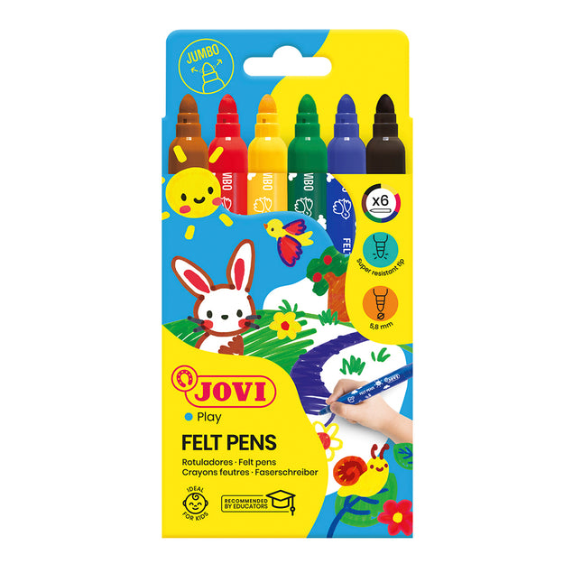 Jovi Washable Maxi Felt-Tip Pens