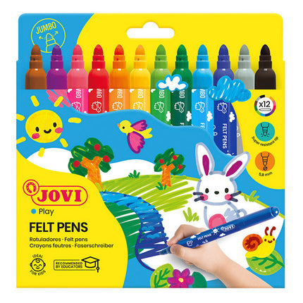 Jovi Washable Maxi Felt-Tip Pens