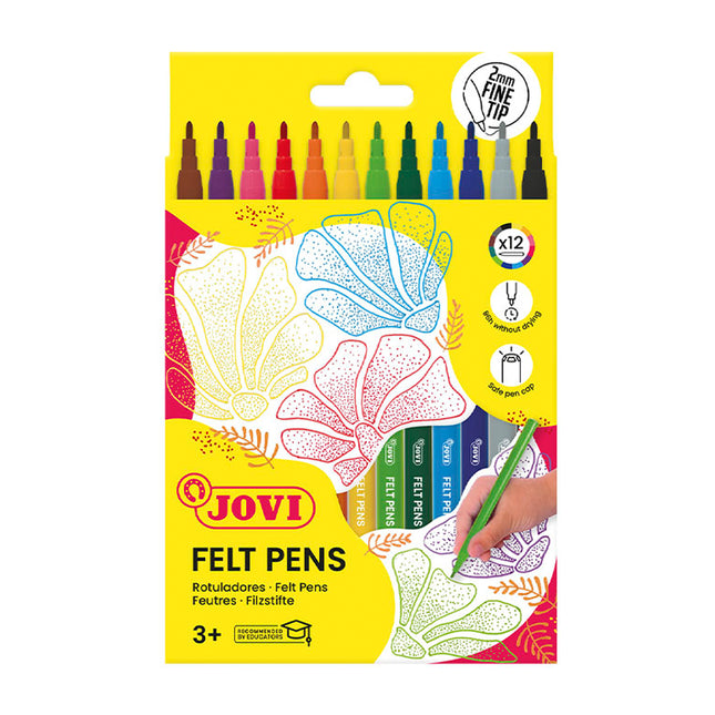 Jovi Washable Felt-Tip Pen - Pack of 12