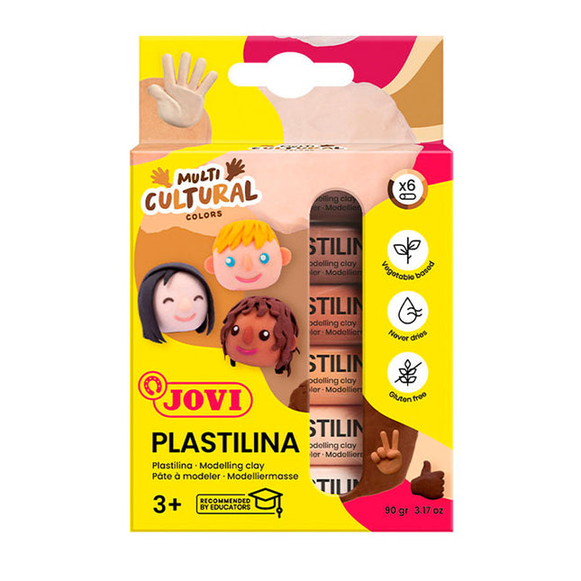 Jovi Plastilina 6 x 15g Multi-Cultural