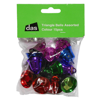 DAS Triangle Bells Coloured - Pack of 15