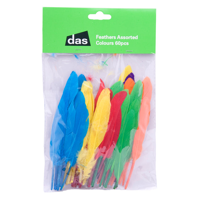 DAS Feathers Coloured Pack of 60