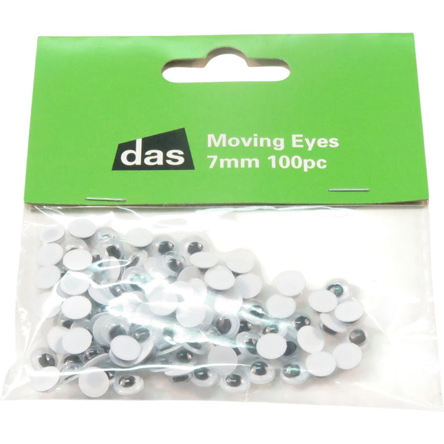 DAS Moving Eyes 7mm - Pack of 100