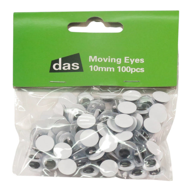 DAS Moving Eyes 10mm - Pack of 100