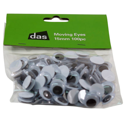 DAS Moving Eyes 15mm  - Pack of 100