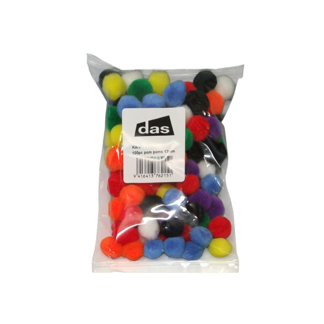 DAS Pom Poms 13mm - Pack of 100