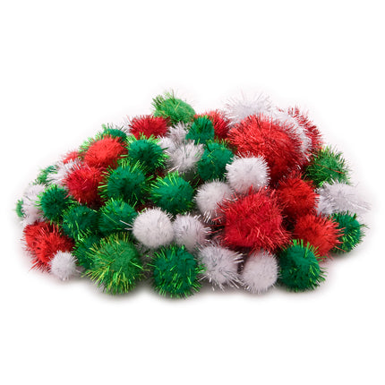 DAS Pom Poms Xmas Glitter - Pack of 150