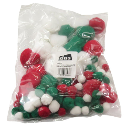 DAS Pom Poms Xmas - Pack of 100