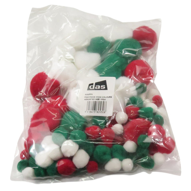 DAS Pom Poms Xmas - Pack of 100