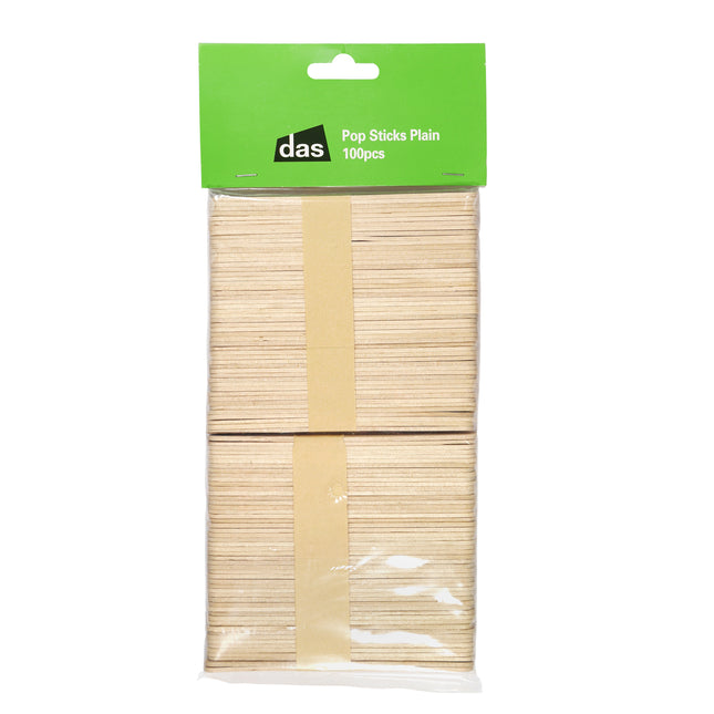 DAS Plain Popsticks - Pack of 100