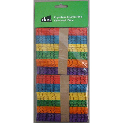 DAS Popsticks Interlocking Coloured - Pack of 100