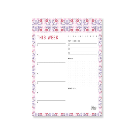 Letts Notepad This Week - Morocco Pink