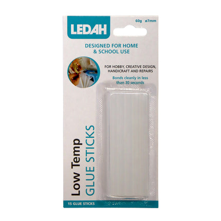 Ledah Low-Temp Glue Sticks Clear 7mm - Pack of 15