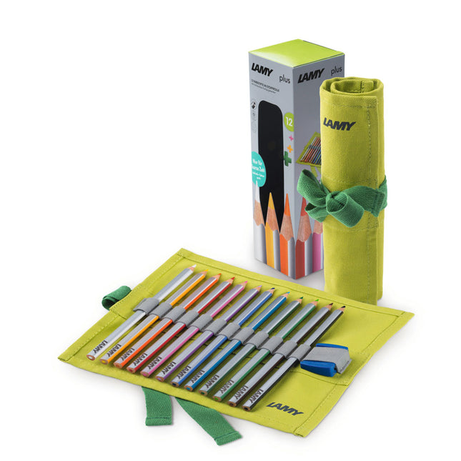 Lamy Coloured Pencils Plus in Cloth Roll & Sharpener - Pack of 12