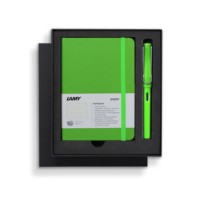 Lamy A6 Soft Cover Notebook & Safari Fountain Pen - Gift Set