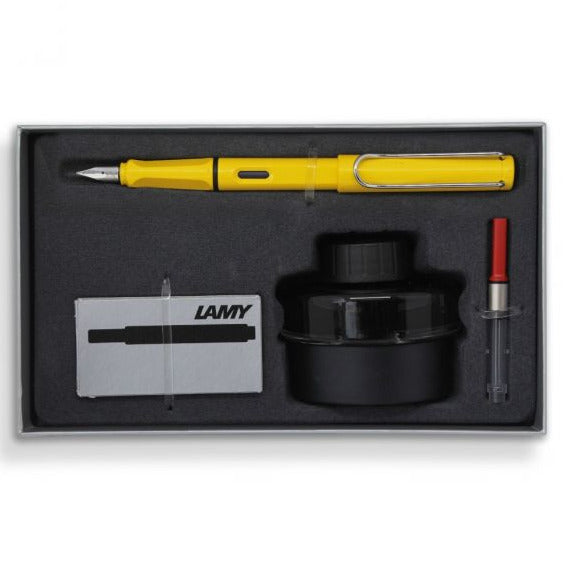 Lamy Safari Fountain Pen & Ink Gift Set - Yellow
