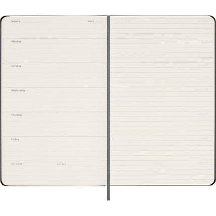 Moleskine Diary Undated -  Hard Cover - Weekly + Notes - Large Black