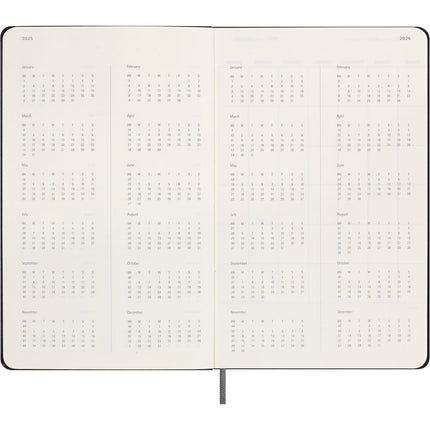 Moleskine Diary Undated -  Hard Cover - Weekly + Notes - Large Black