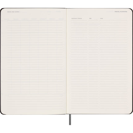 Moleskine Diary Undated -  Hard Cover - Weekly + Notes - Large Black
