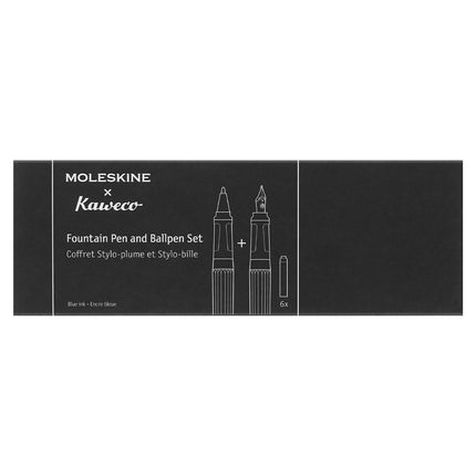 Moleskine Kaweco Ballpoint + Fountain Pen Set Black
