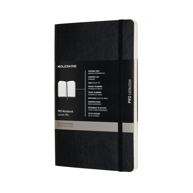 Moleskine Pro Notebook - Soft Cover - Large Black