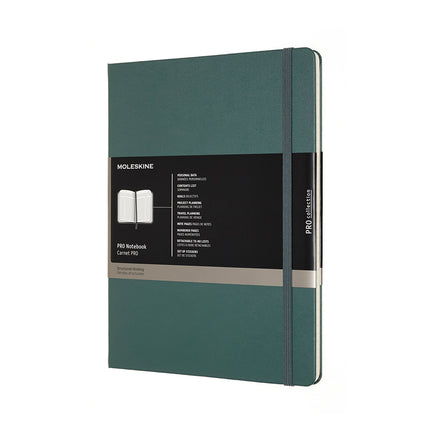 Moleskine Pro Hard Cover Notebook - Forest Green - XL