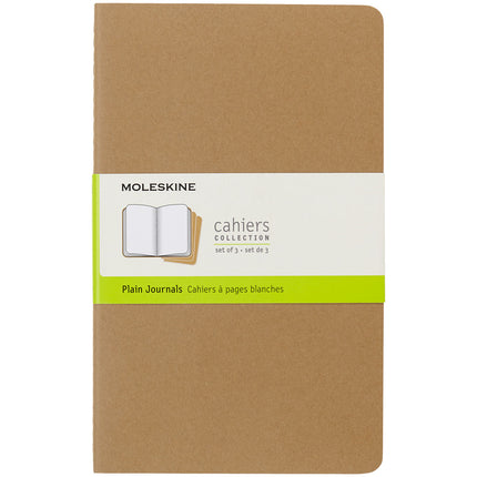 Moleskine Cahier Journals - Large - Plain - 4 Colours