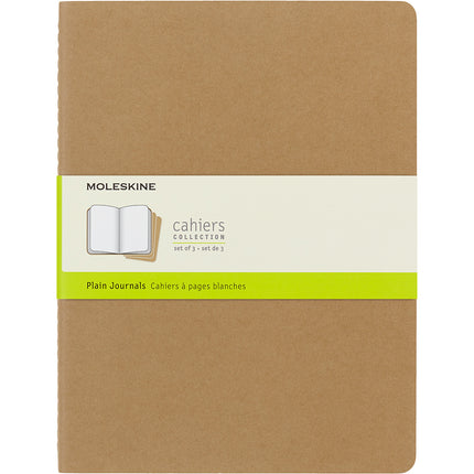 Moleskine Cahier Journals - XL - Plain - 5 Colours