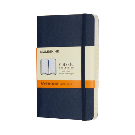Moleskine Notebooks - Soft Cover - Pocket Ruled - 6 Colours