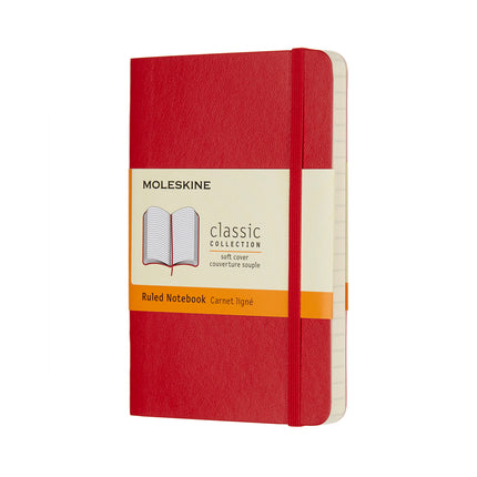 Moleskine Notebooks - Soft Cover - Pocket Ruled - 6 Colours