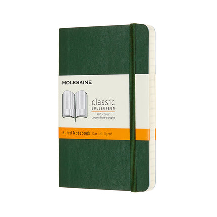 Moleskine Notebooks - Soft Cover - Pocket Ruled - 6 Colours