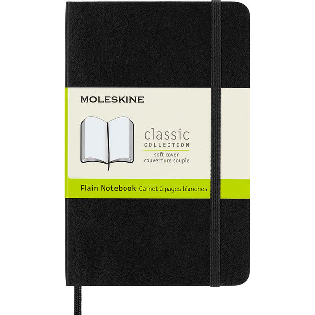Moleskine Notebooks - Soft Cover - Pocket Plain - 6 Colours