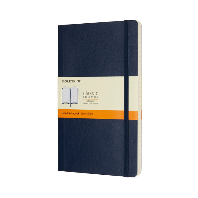 Moleskine Notebooks - Soft Cover - Large Plain - 7 Colours