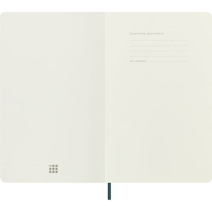Moleskine Vegea Notebook - Soft Cover - Large Ruled - Boa Green w/Gift Box