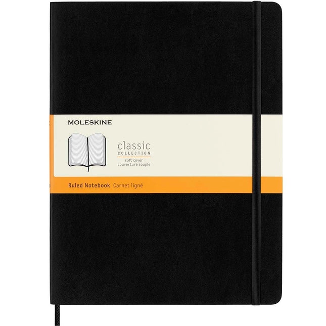 Moleskine Notebooks - Soft Cover - XL Ruled - 7 Colours
