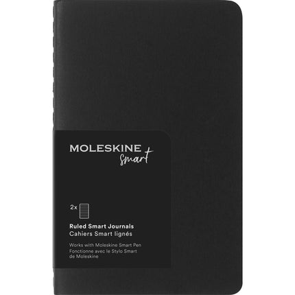 Moleskine Smart Cahier Journal - Pocket - Ruled Black - Pack 2