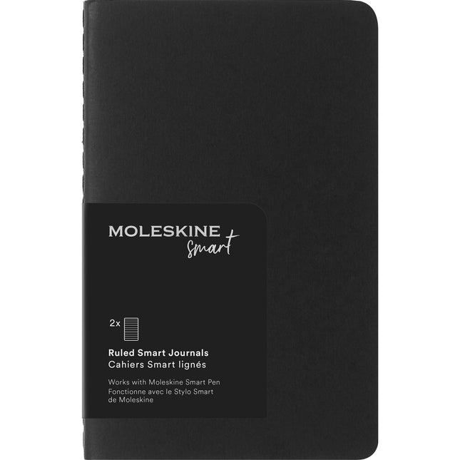Moleskine Smart Cahier Journal - Pocket - Ruled Black - Pack 2