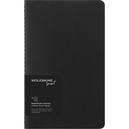 Moleskine Smart Cahier Journal - Large - Ruled Black - Pack 2