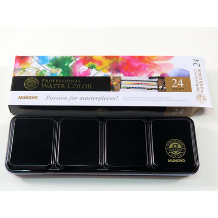 Mungyo Professional Watercolours - Half Pan - Set of 24