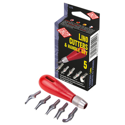 Essdee Lino Cutter Handle - Set with 5 Blades