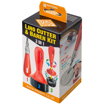 Essdee 3 in 1 Lino Cutter & Baren Kit - 10 Blade